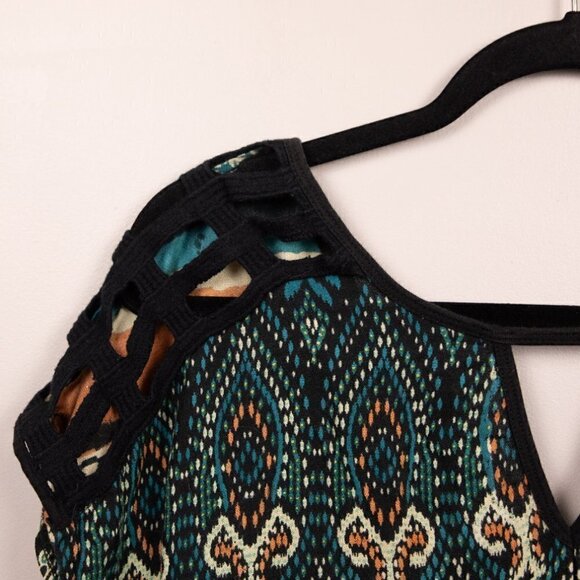 California Moon Rise abstract print top-XS - Picture 2 of 4